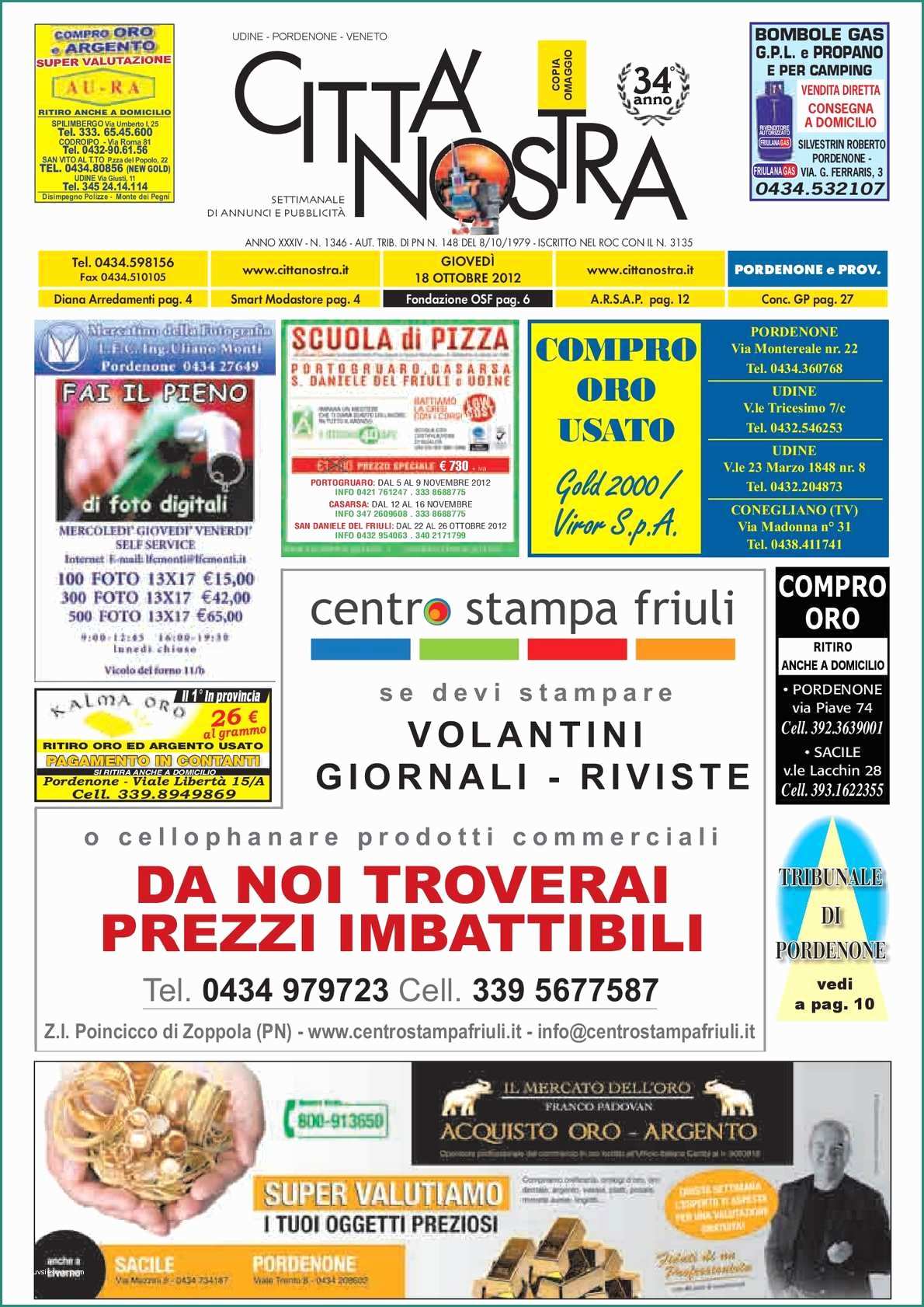 Acquisto Mobili Usati torino E Calaméo Citt  Nostra Pordenone Del 18 10 2012 N 1346