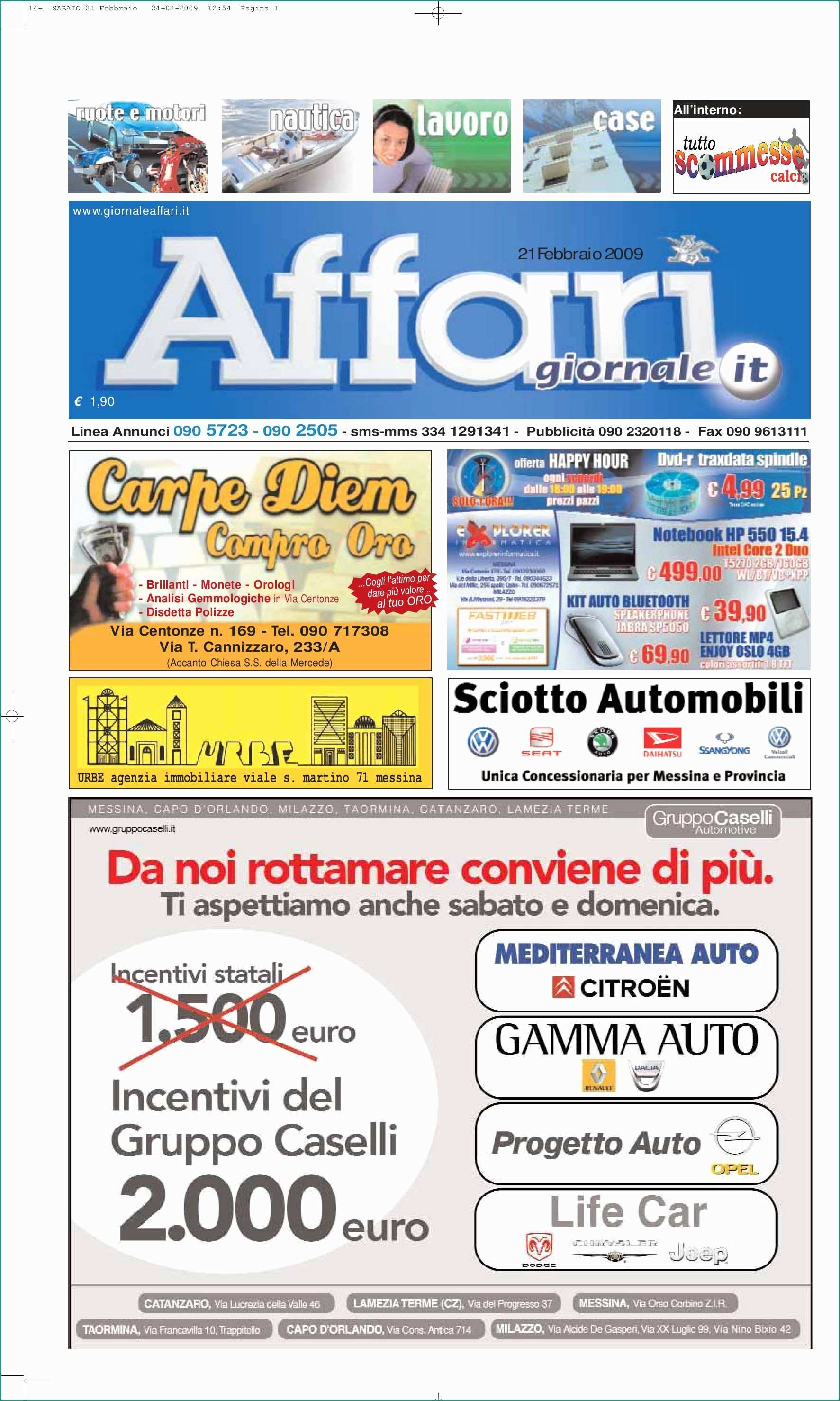 Agos Ducato Calcola Rata E Giornale Affari Sabato 21 Febbraio 2009 by Editoriale Affari Srl issuu