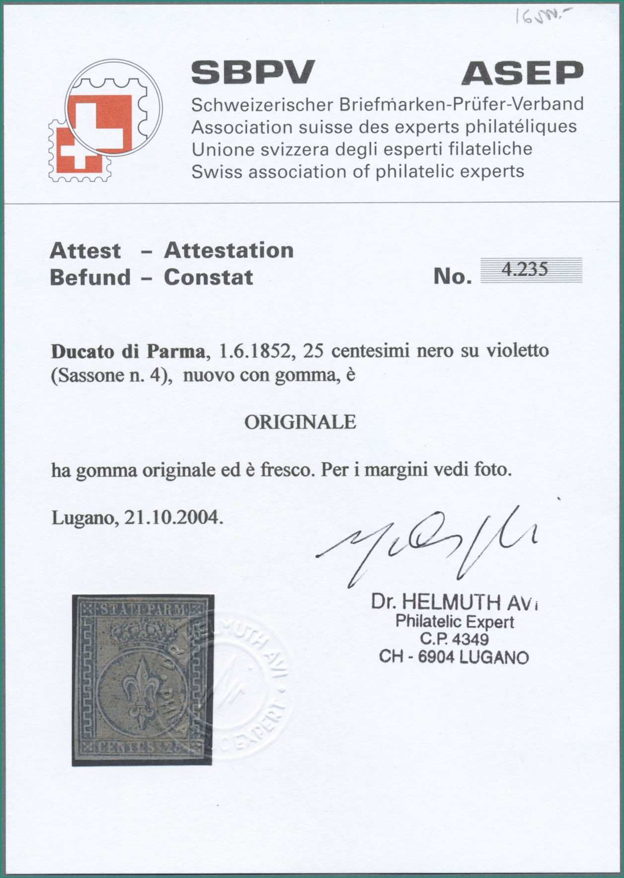 Agos Ducato Piacenza E Christoph Gärtner Philatelic Sale 42 Page 289