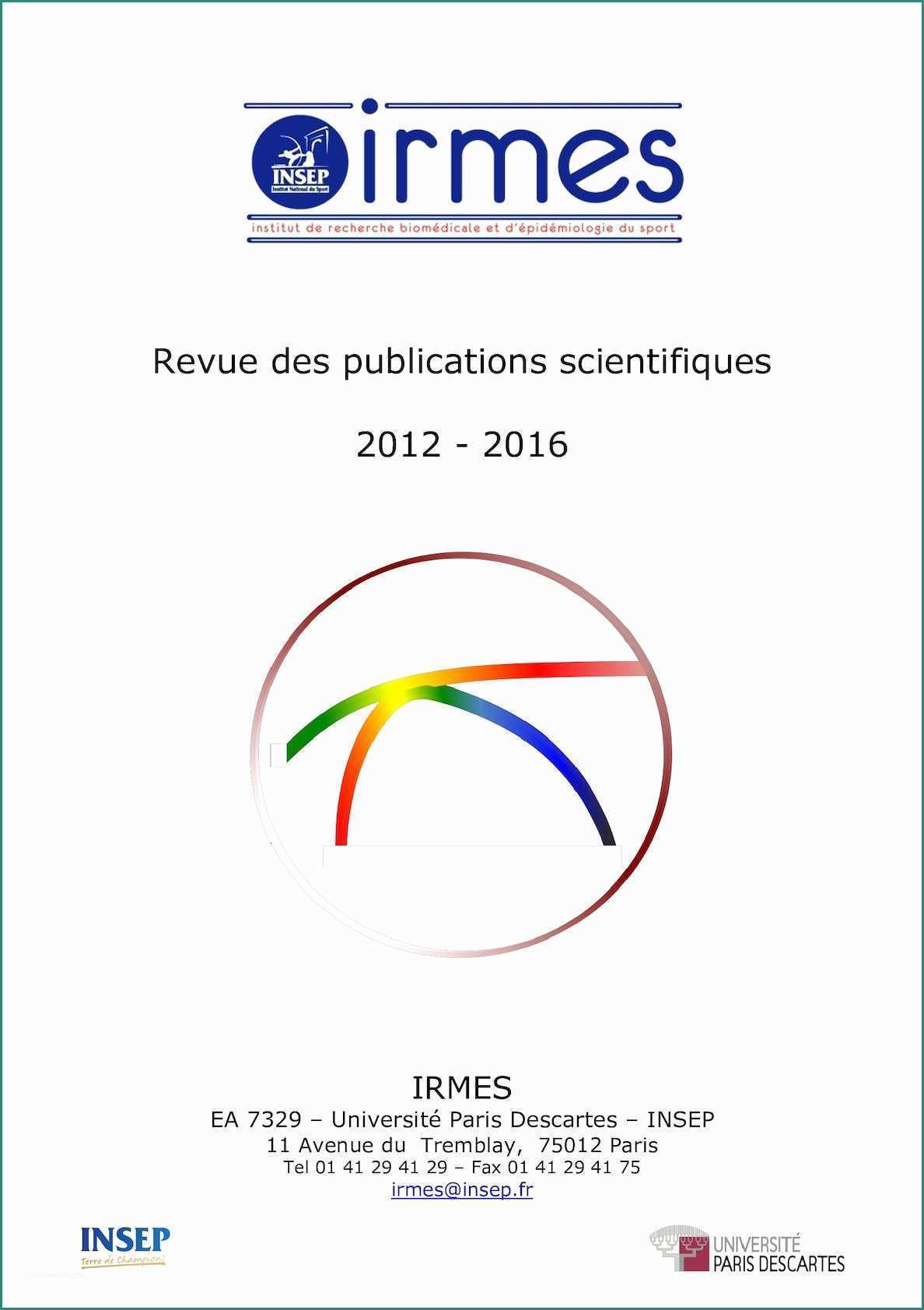 Animali Marini E Calaméo Revue Des Publications Scientifiques 2012 2016 Irmes