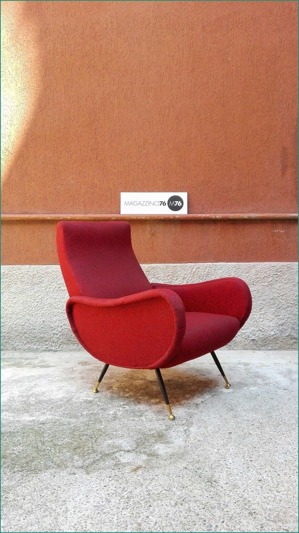 Arredamento Casa Milano E Poltrona Anni 50 Stile Lady Chair Di Zanuso Tessuto originale In