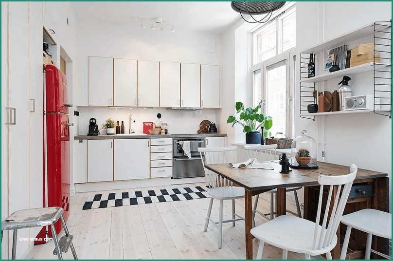 Arredare Cucina soggiorno Piccola E Casa In Stile Scandinavo Foto