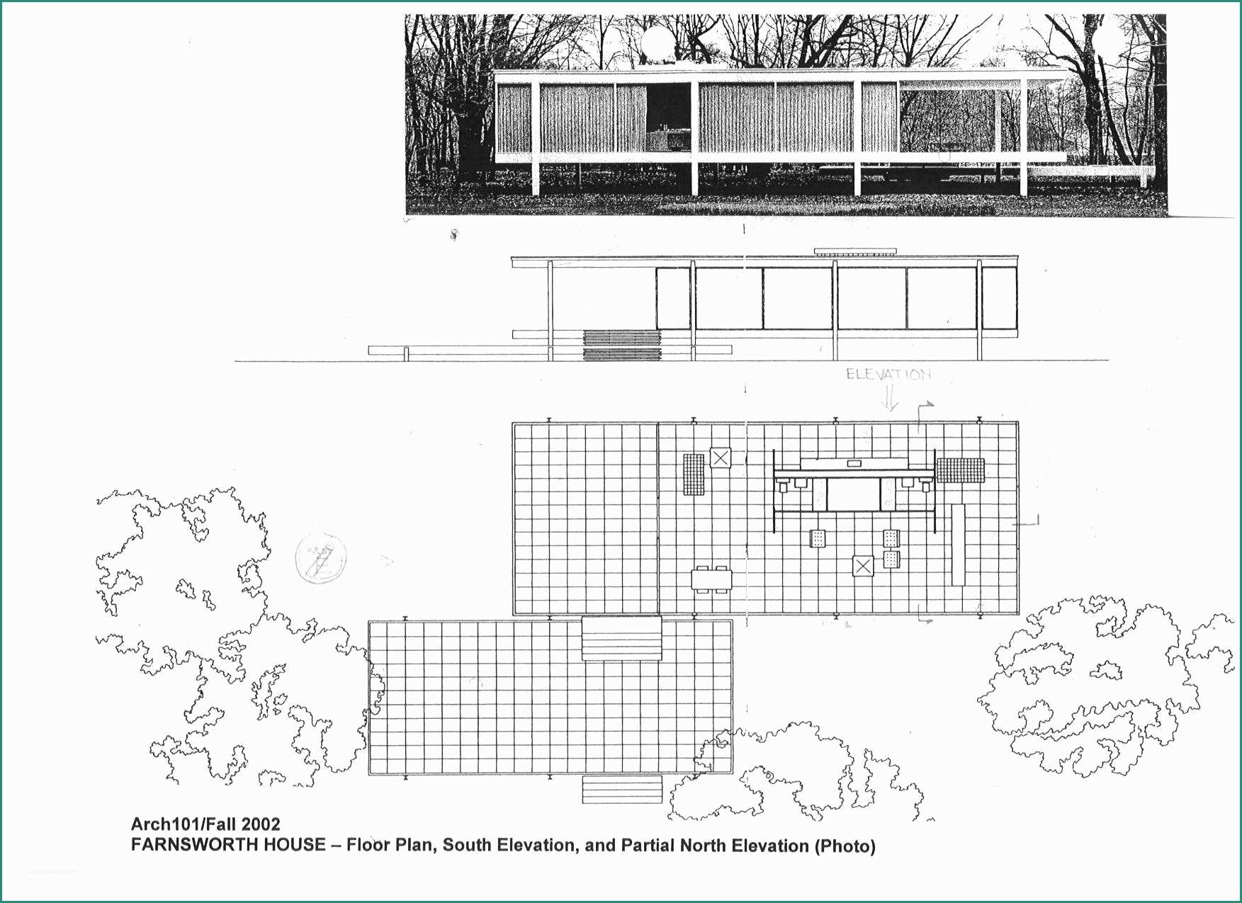 Arredi Interni Dwg E the 29 Elegant Farnsworth House Site Plan Cottage House Plan