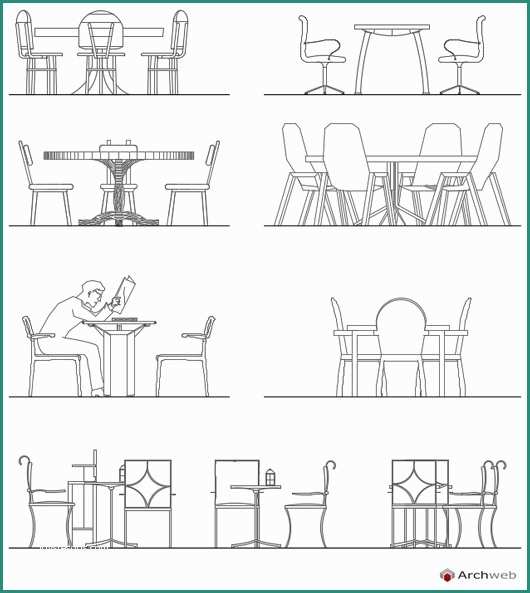 Arredo Bar Dwg E Tables and Chairs Dwg Drawings