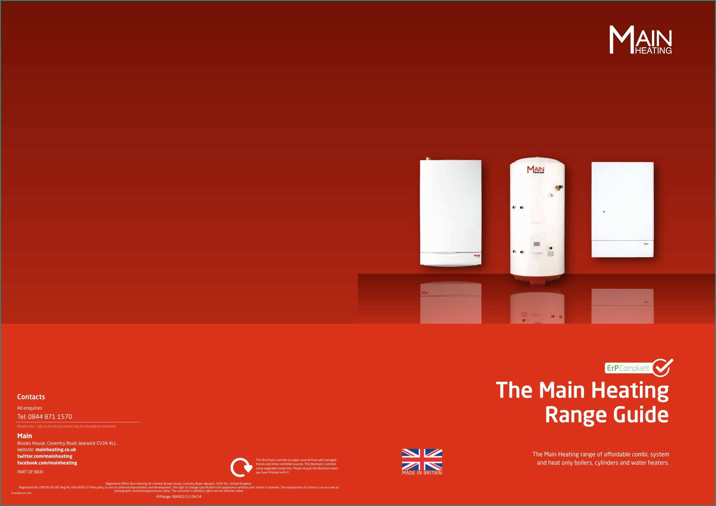 Baxi Eco Compact E the Main Heating Range Guide Discount Central Heating Supplies