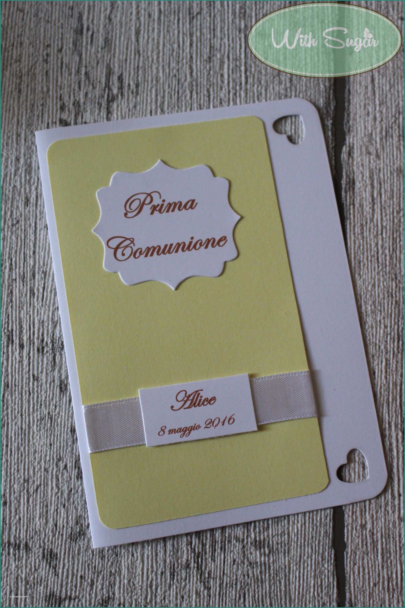 Biglietti Ricordo Prima Comunione E Invito Per Prima Unione Handmade Card