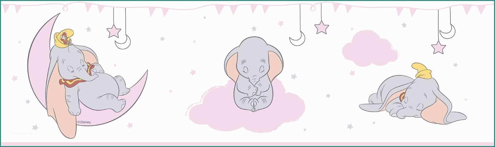 Bordi Adesivi Per Pareti Camerette E Bordi Adesivi Per Camerette Disney Dumbo Elefantino Rosa E