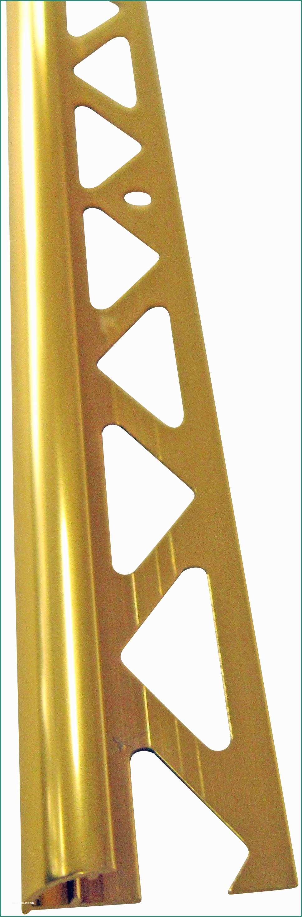 Bricoman Profili Alluminio E Profilo Trimbord Alluminio Brillante oro 270 Cm H 12 5 Mm
