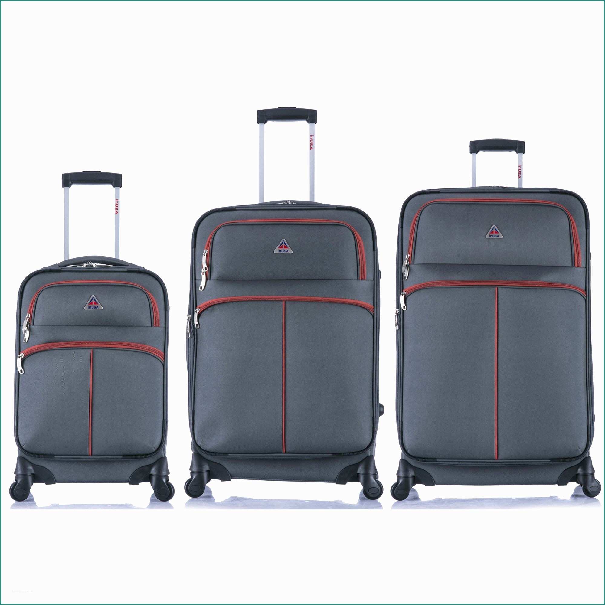 InUSA Roller FI 3 piece Lightweight Softside Spinner Luggage Set