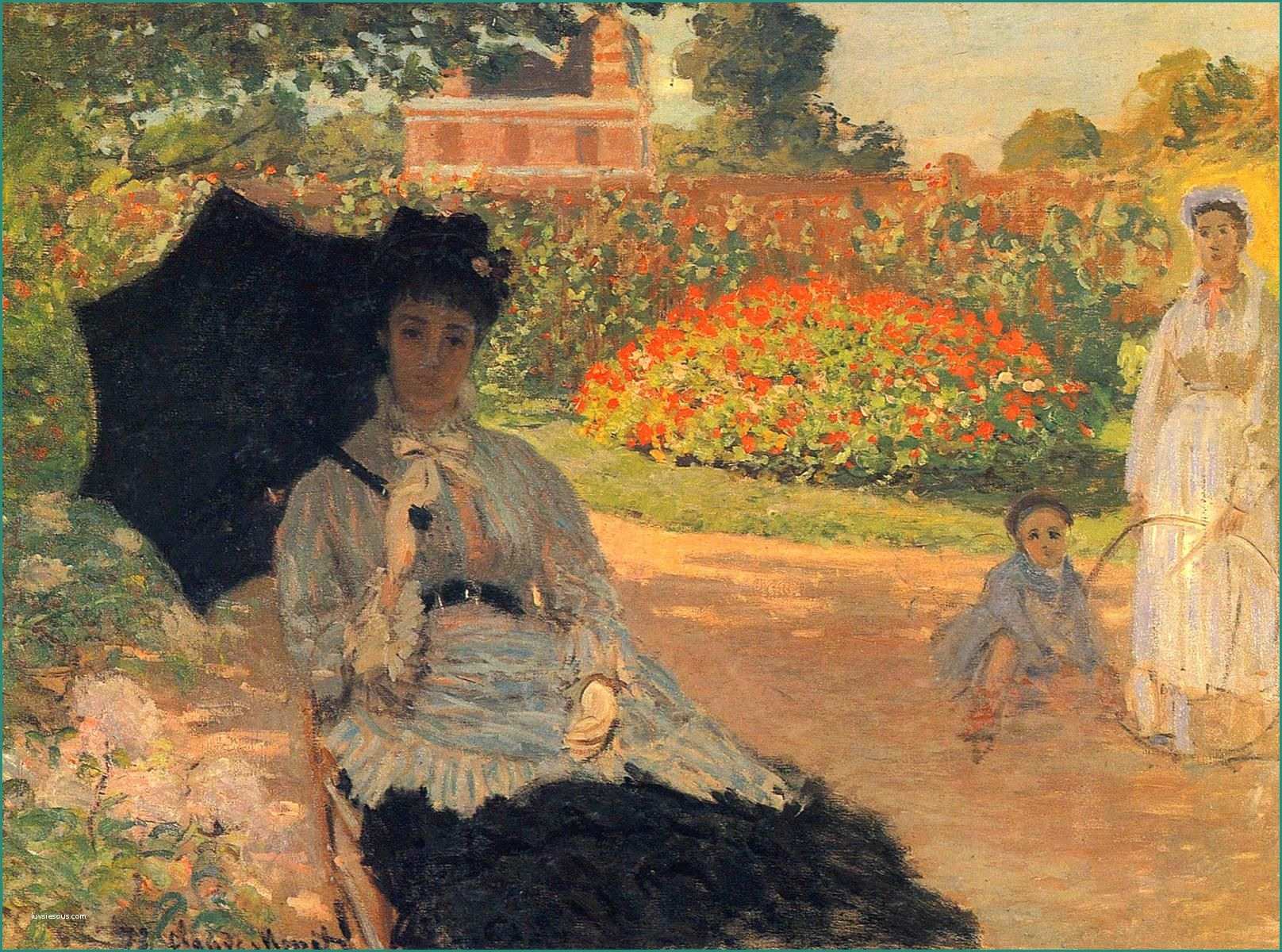 Camille Pissarro Opere E Camille Monet In the Garden 1873 Claude Monet Monet