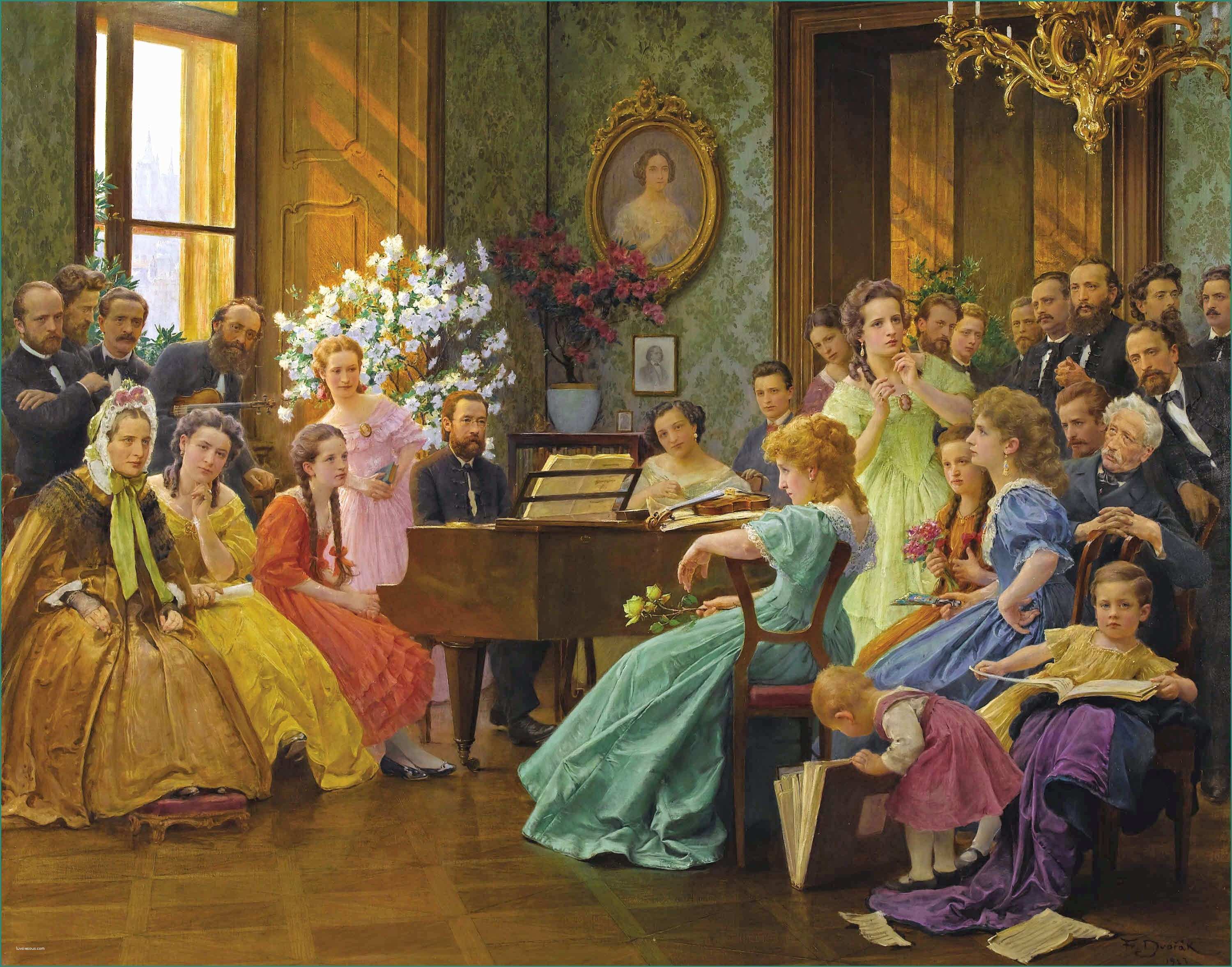 Camille Pissarro Opere E Franz Dvorak Austrian 1862 1927 Bedrich Smetana and His Friends