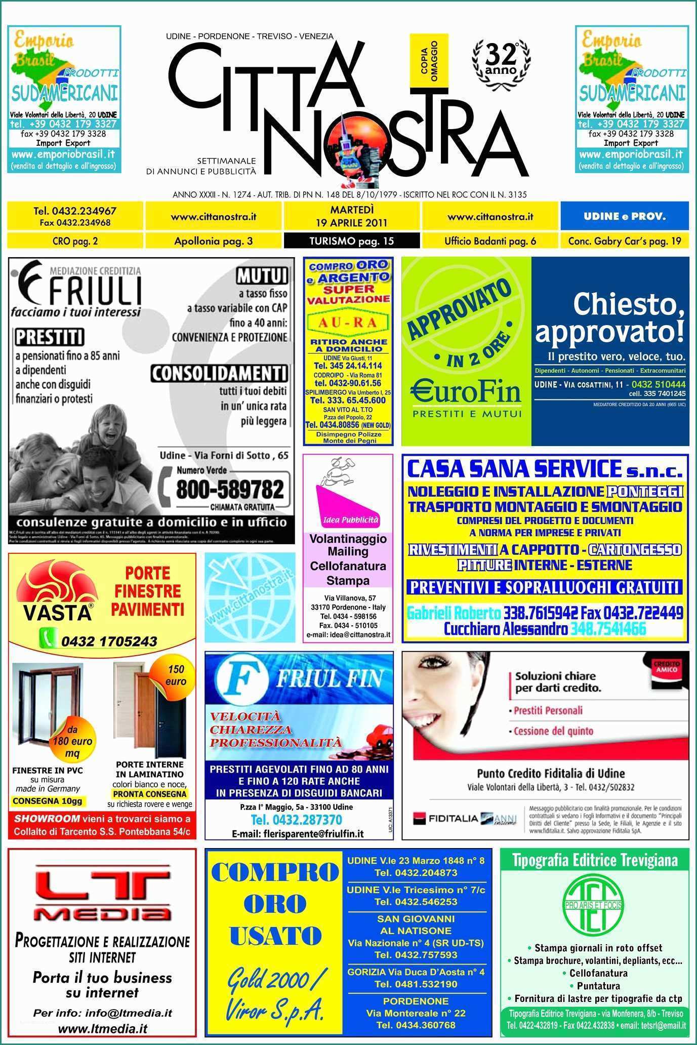 Cancelli In Ferro Prezzi Offerte E Calaméo Citt  Nostra Udine Del 19 04 2011 N 1274