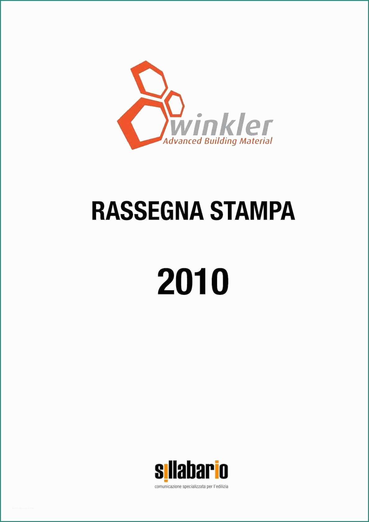 Cappotto Fassa Bortolo E Calaméo Winkler Rassegna Stampa 2010