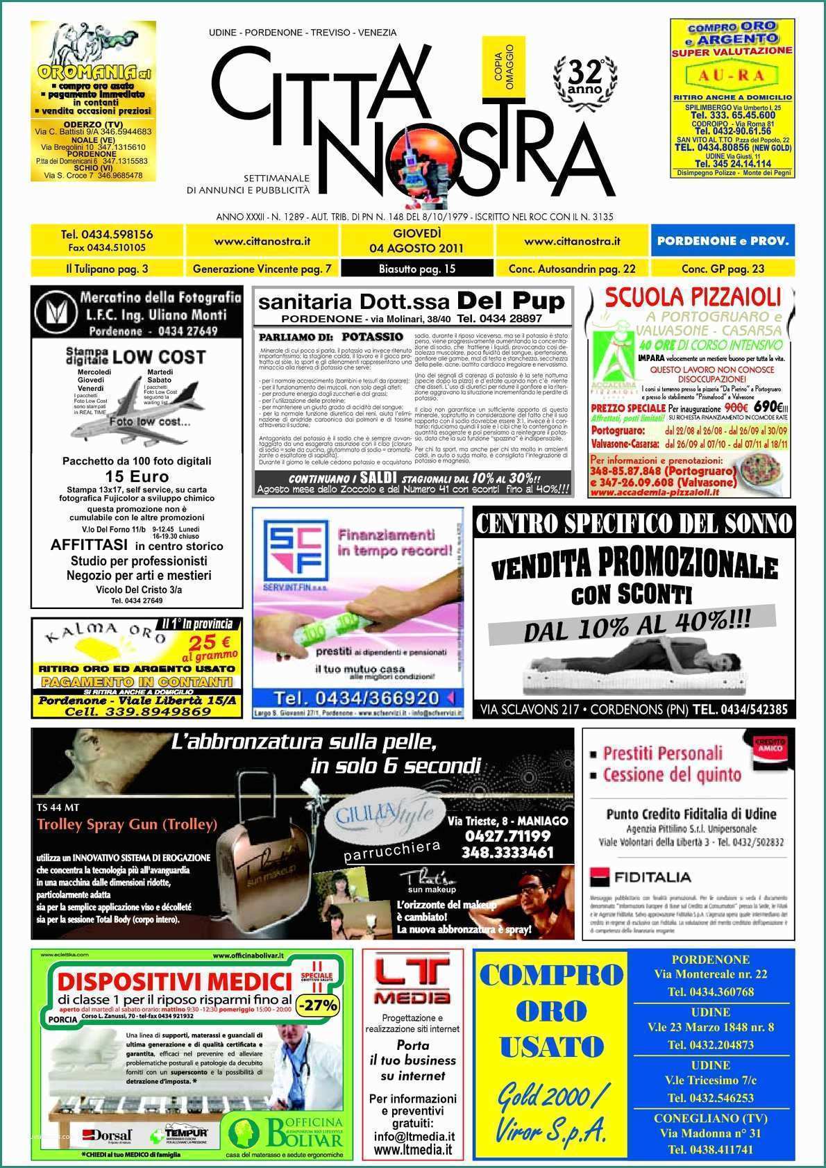 Carrozzine Per Disabili Prezzi E Calaméo Citt  Nostra Pordenone Del 04 08 2011 N 1289