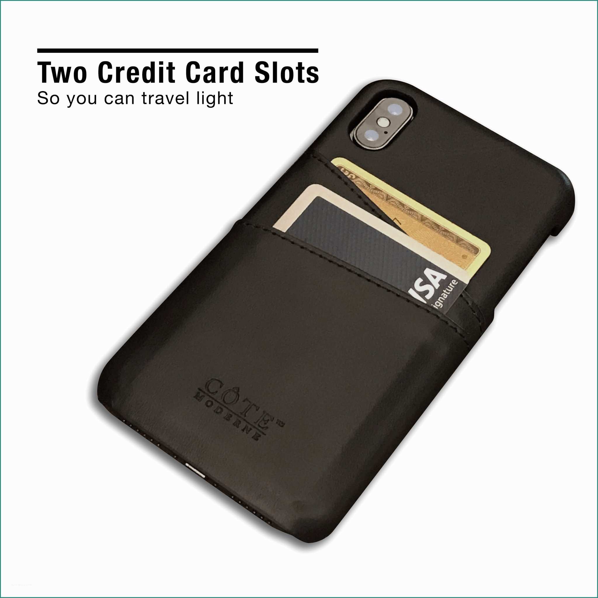 Case Mobili Moderne E iPhone X Leather Wallet Case Black Noir – C´te Moderne
