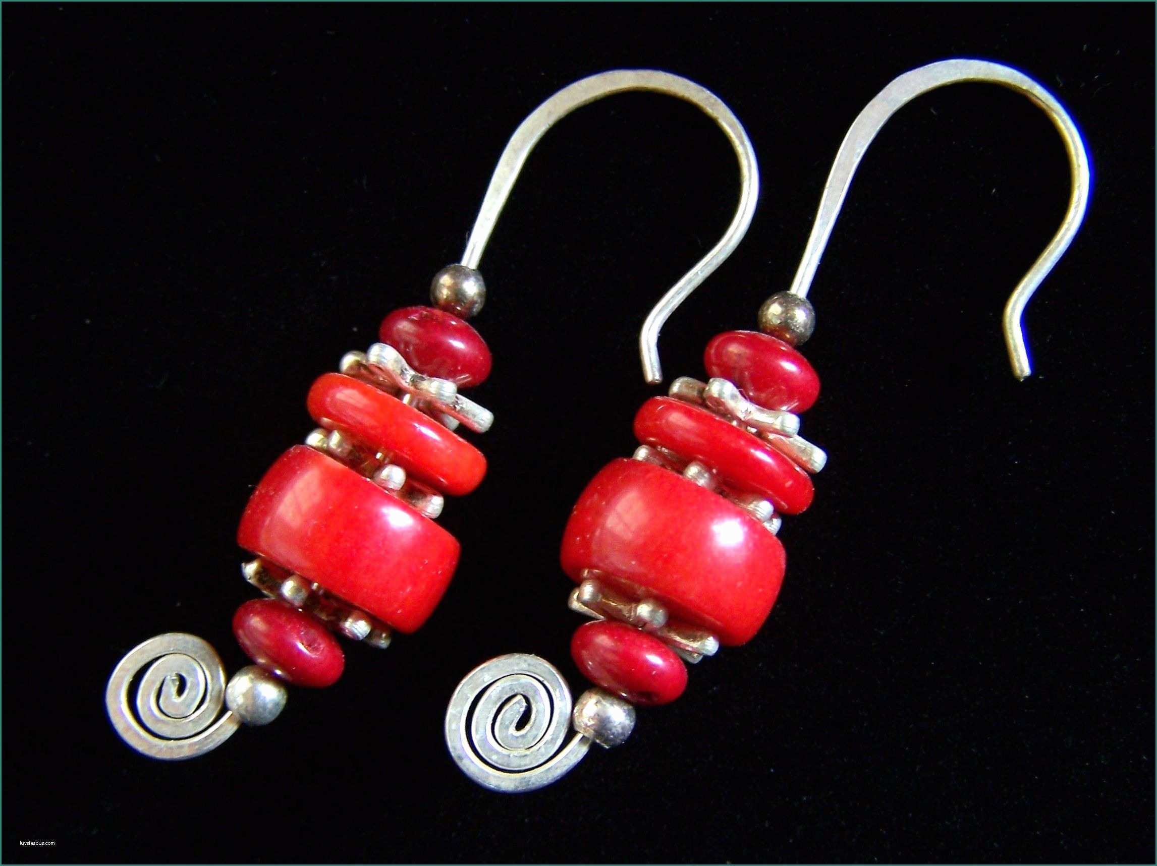 Ciondoli Per Bomboniere E Coral Earrings Tribal Pinkowljewelrysy