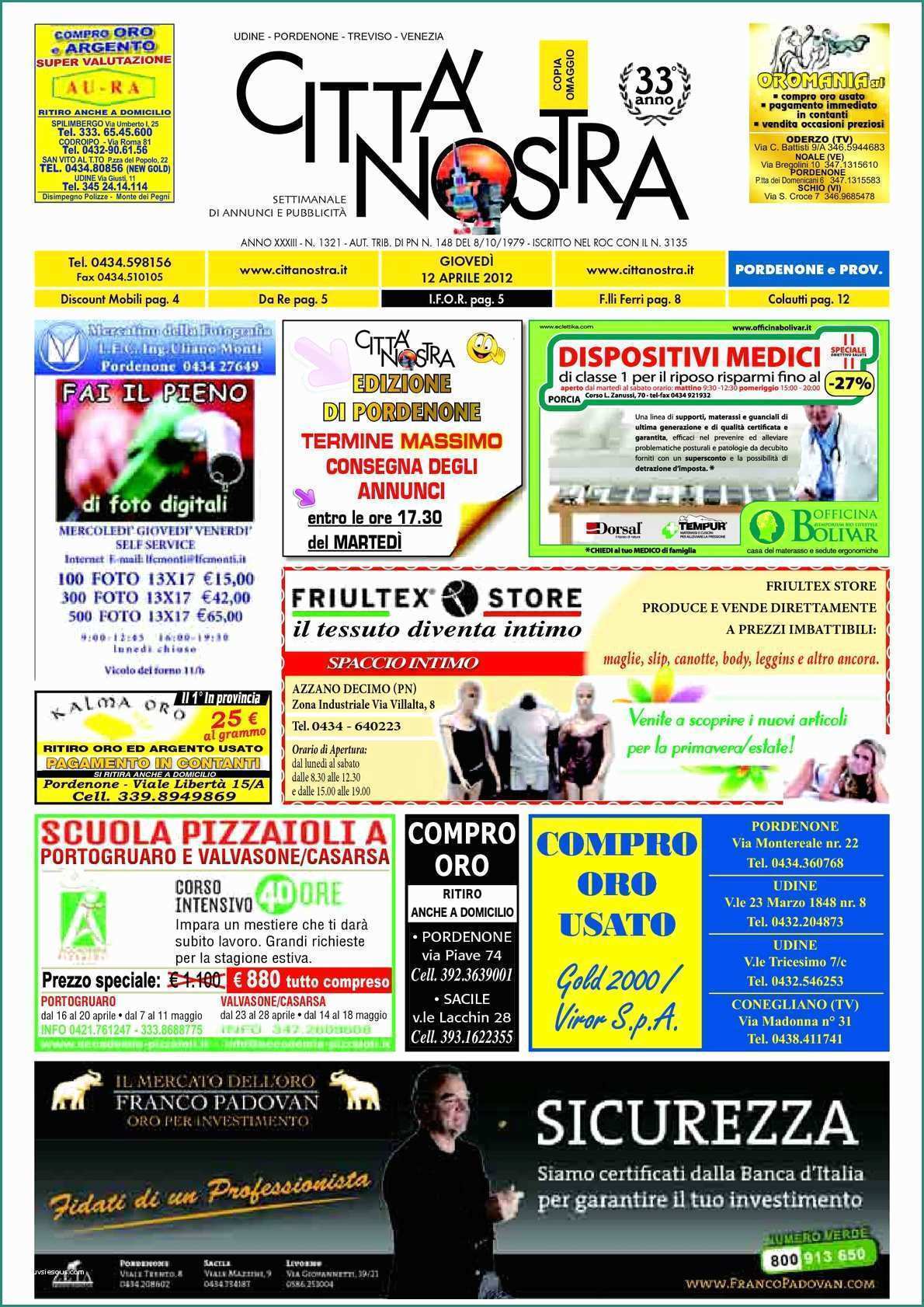 Color tortora Abbinamenti E Calaméo Citt  Nostra Pordenone Del 12 04 2012 N 1321