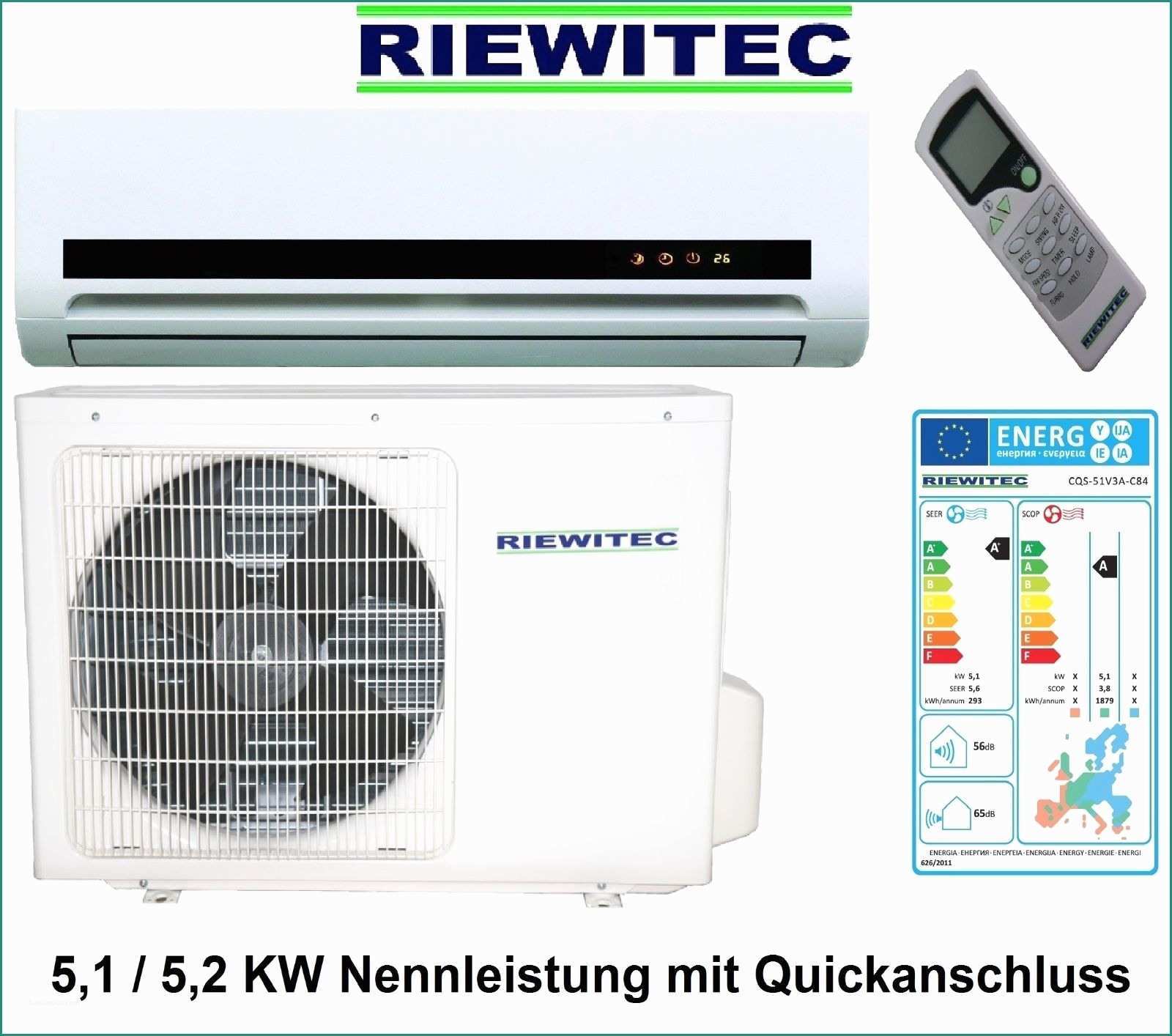 Comfee Fresko E Quickanschluss M 4m Inverter Split Klimaanlage 5 1 Kw 5 5 5 7 Kw