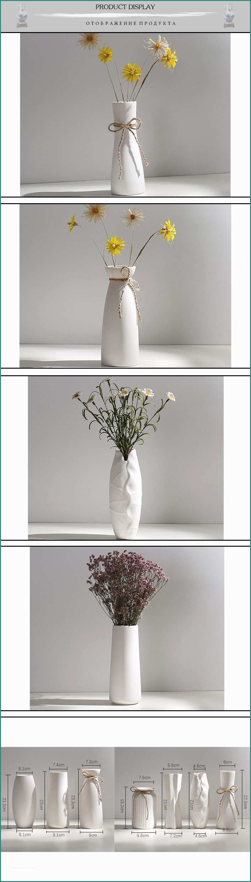 Composizioni Floreali In Vasi Di Vetro Alti E áulknn Classico Moderno Artigianato Vaso Decorativo Di Ceramica