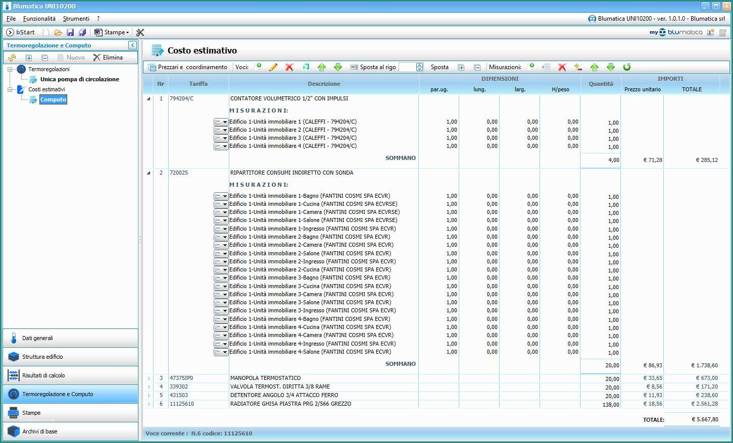 Computo Metrico Estimativo Excel E software Per La Contabilizzazione Del Calore