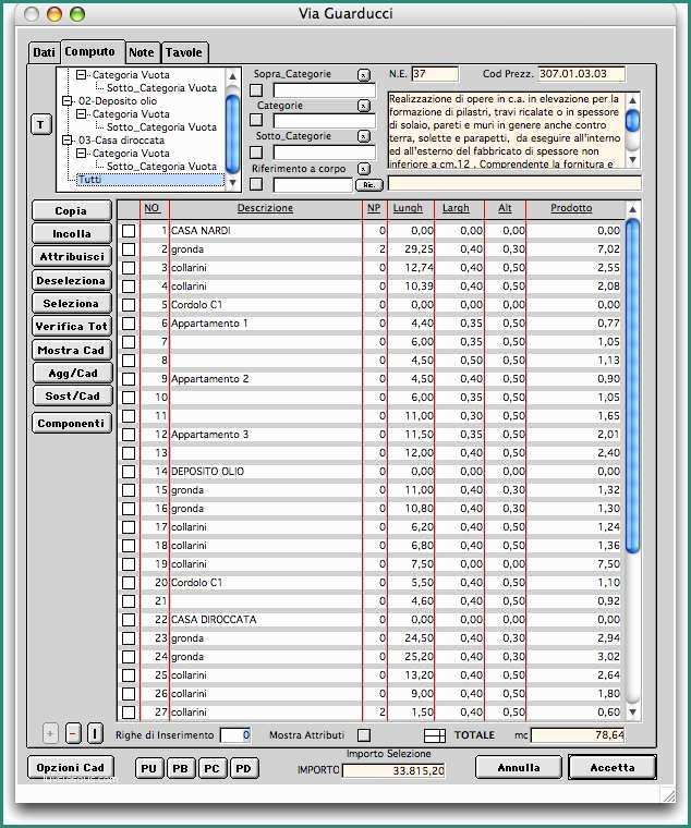 Computo Metrico Impianto Elettrico Excel E Tabulaedomus softwtare Puto Metrico E Contabilità