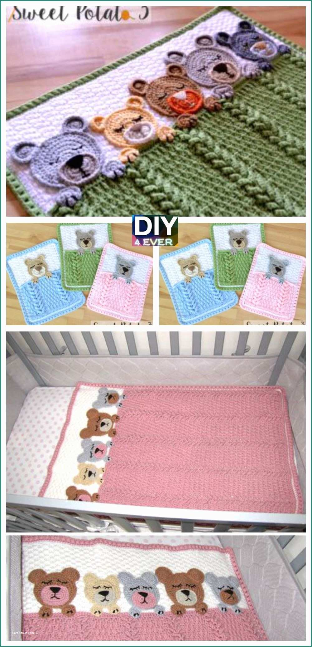 Copertina Neonato Uncinetto E Sleep Tight Teddy Bear Blanket Free Pattern Crochet