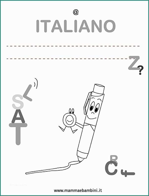 Copertina Quaderno Dei Testi E Copertine Quadernoni Per La Scuola Italiano – Mamma E Bambini