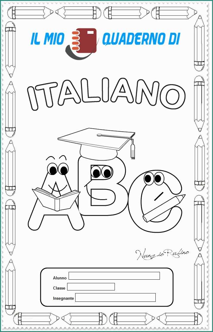 Copertina Quaderno Italiano E Copertina Quaderno Di Italiano
