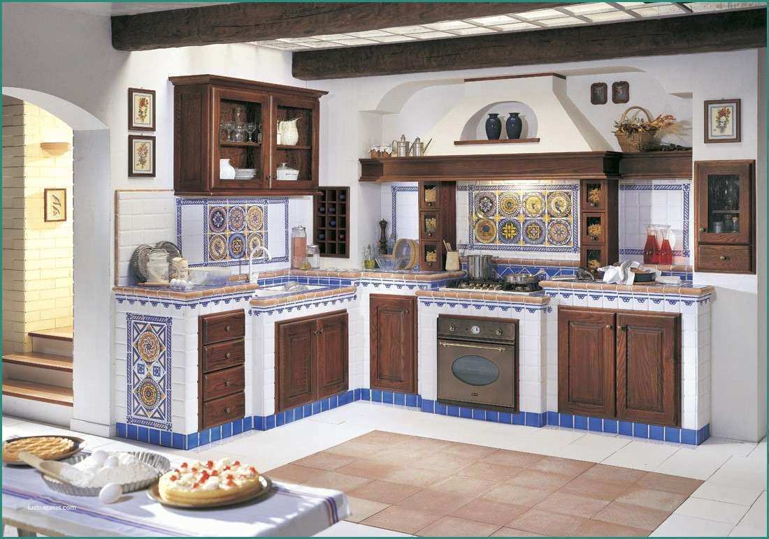 Cucine in finta muratura Foto