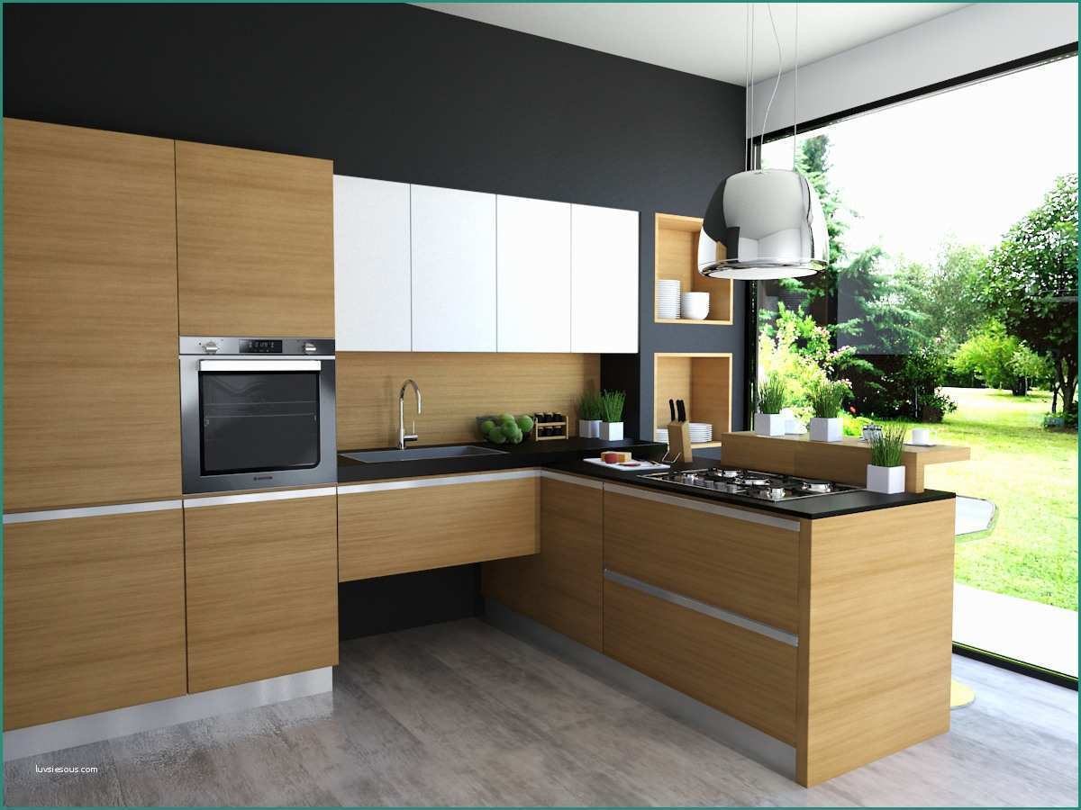 Cucina Moderna In Legno E Cucina Easy Wood Garnero Design