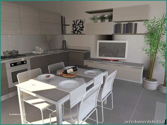 Cucina soggiorno Moderno E Cucina Con soggiorno Moderno Living Easy13 Diotti A&f