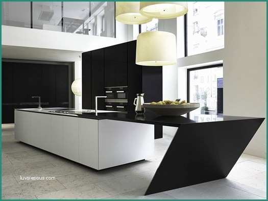 Cucine Moderne Bianche E Nere E Sharp La Cocina Con Corian Diseñada Por Daniel Libeskind