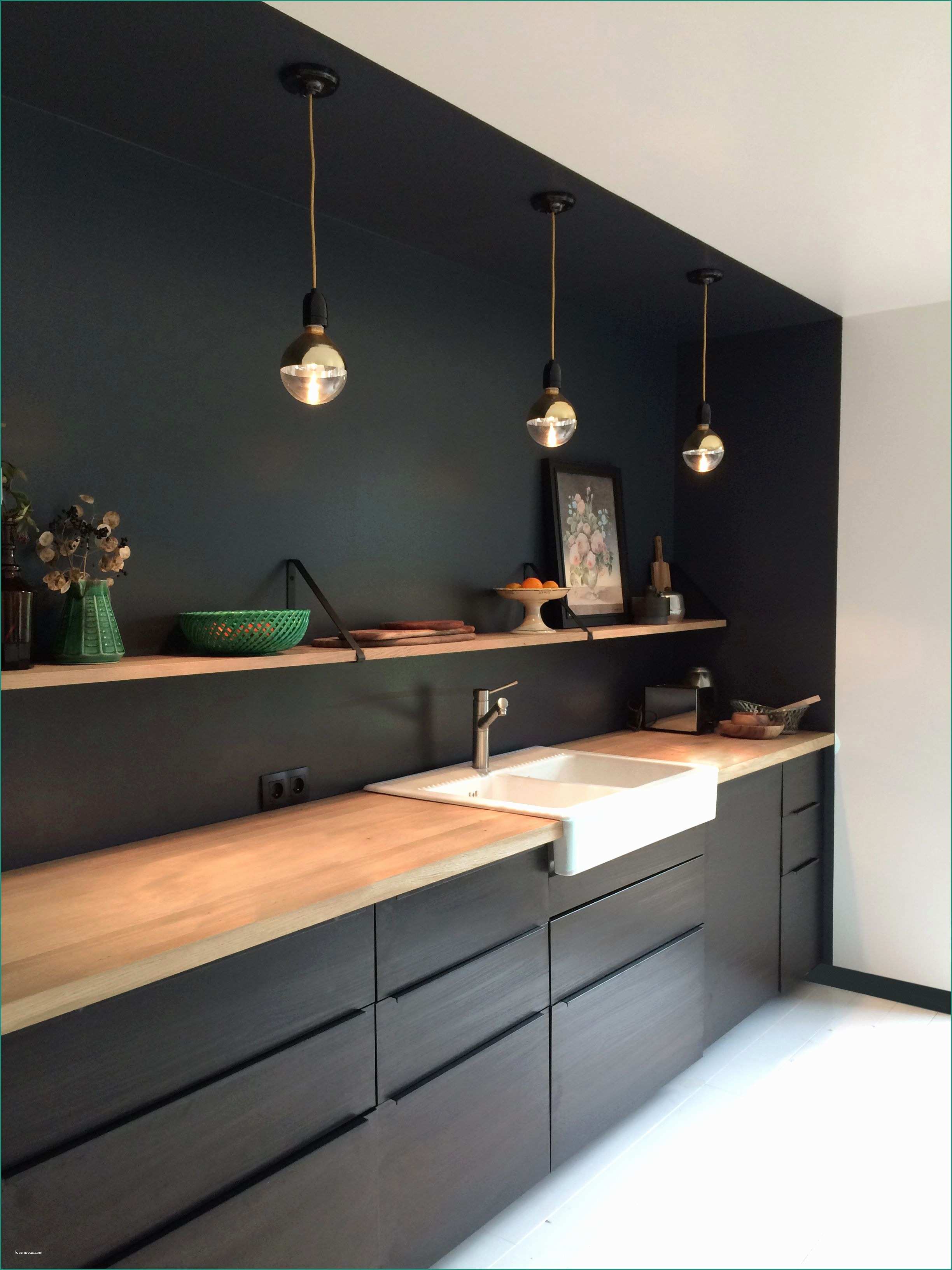 Cucine Moderne Con isola Centrale E Cucina Con isola Ikea Meglio Di Un total Look Noir Pour La Cuisine