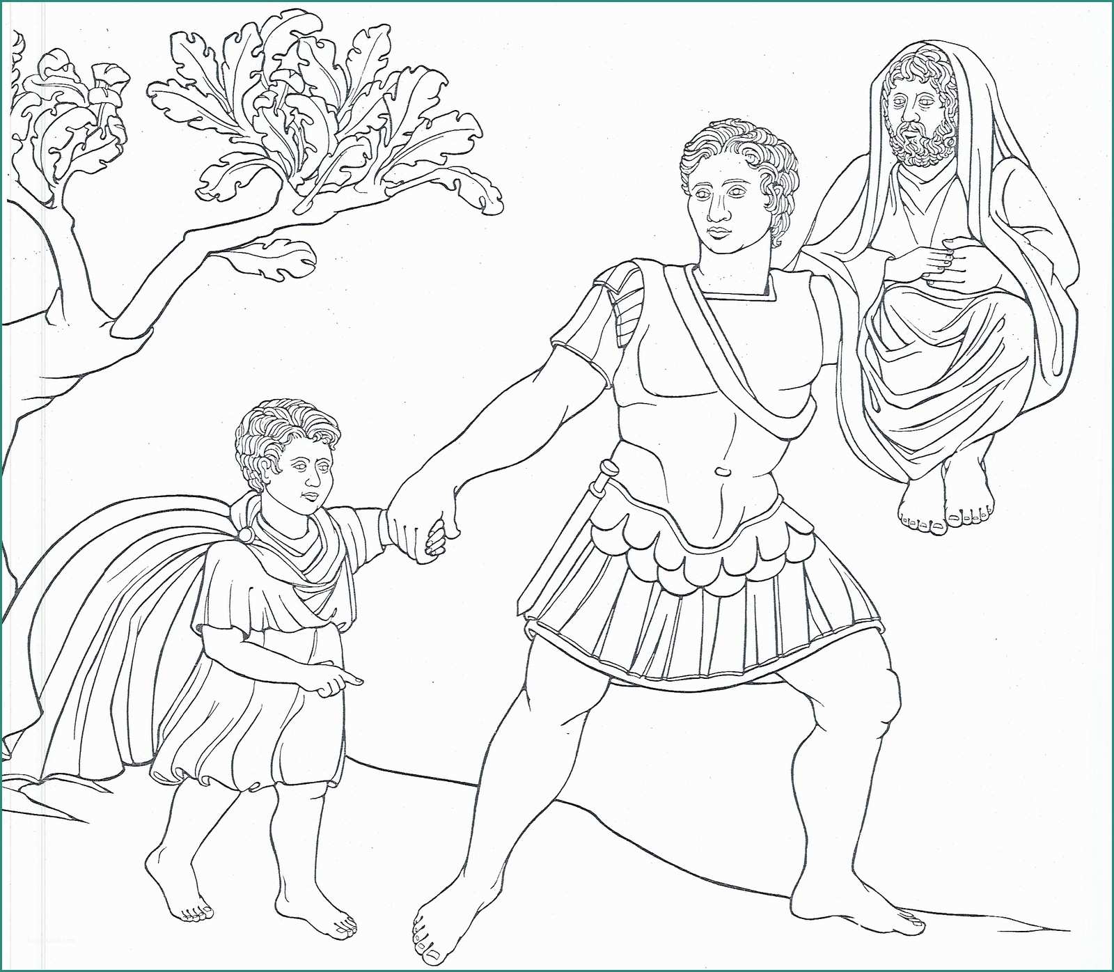 Нарисовать плоскостной рисунок (древний Рим