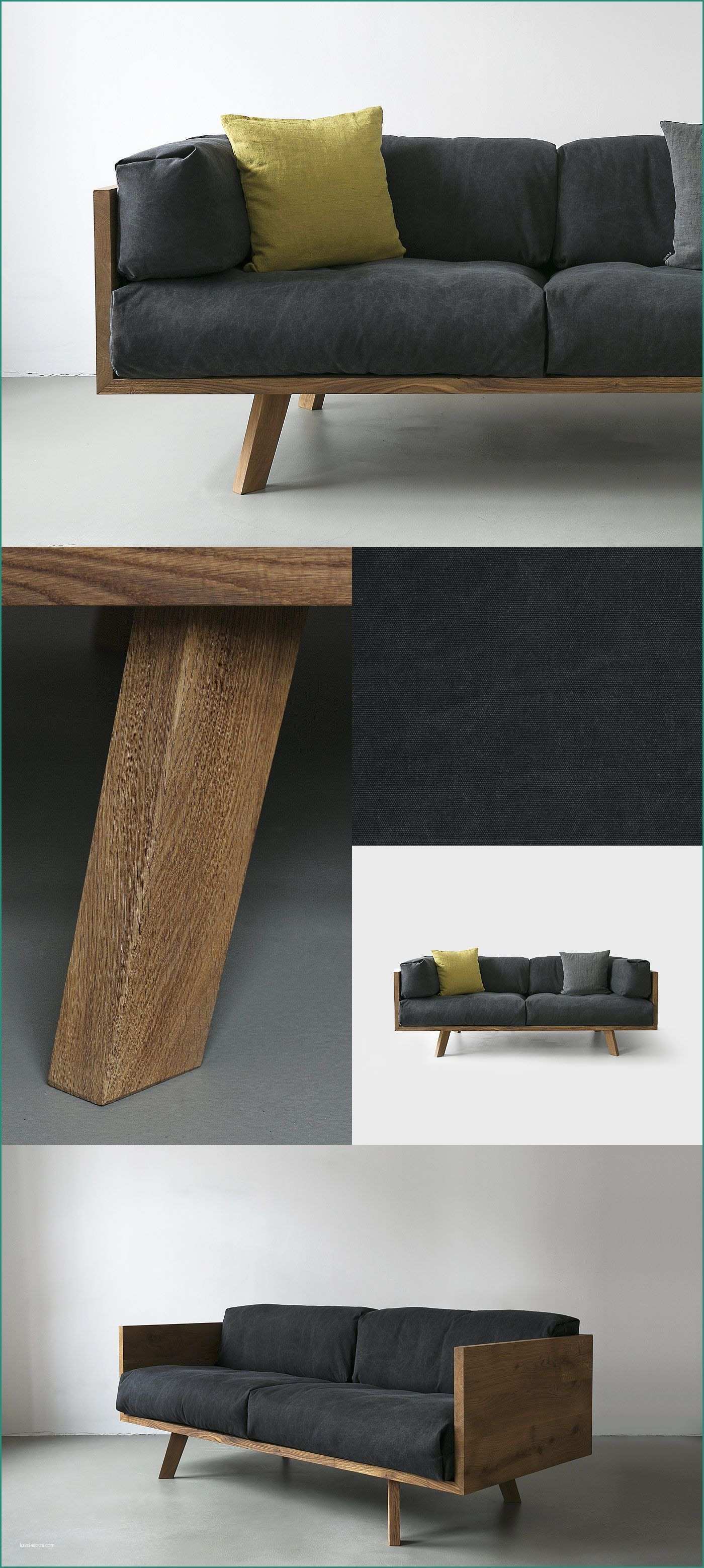 Divano In Cucina E Nutsandwoods – Oak Linen sofa Greysofa Grey sofa