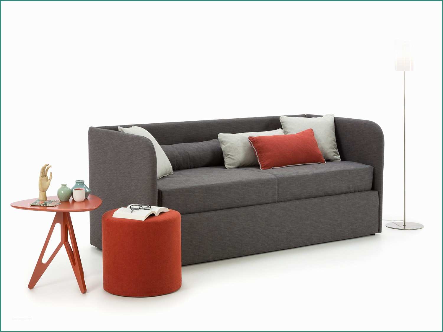 Divano Letto Singolo E Birba sofa Upholstered Daybed with Drawers Homeplaneur