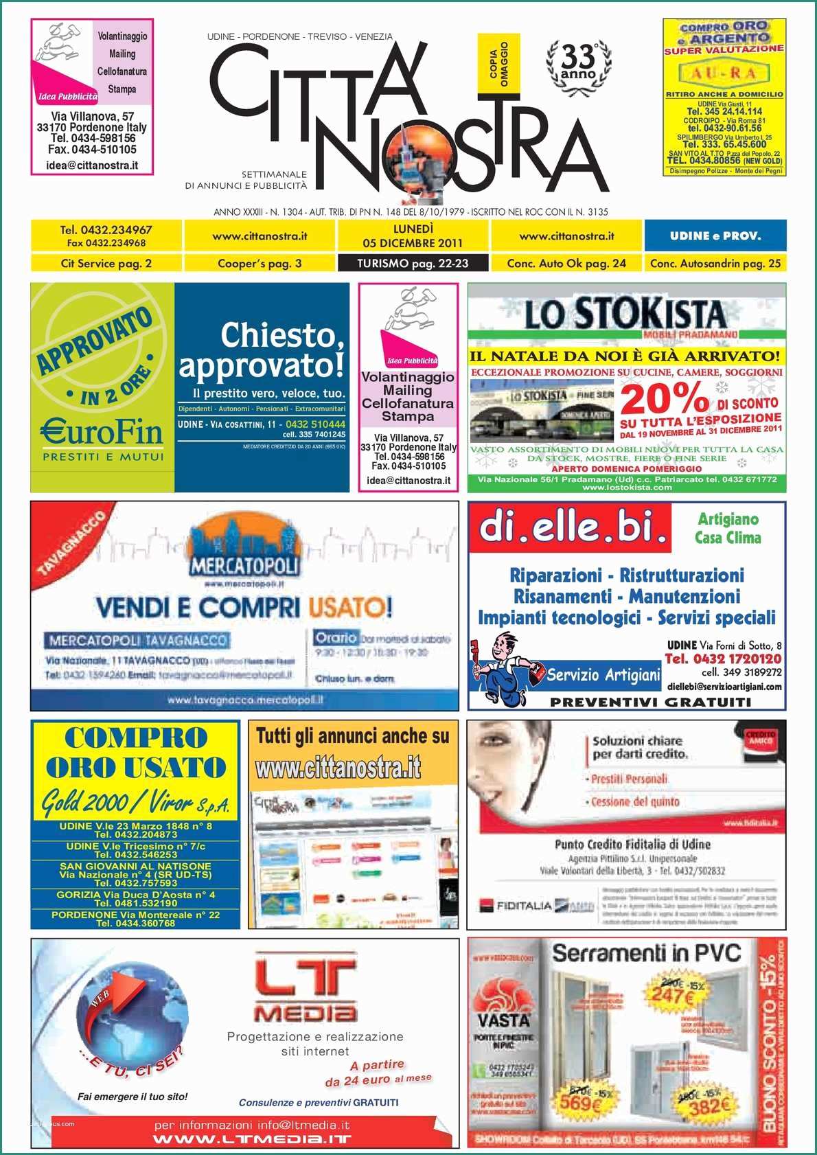 Divano Posti E Calaméo Citt  Nostra Udine Del 05 12 2011 N 1305