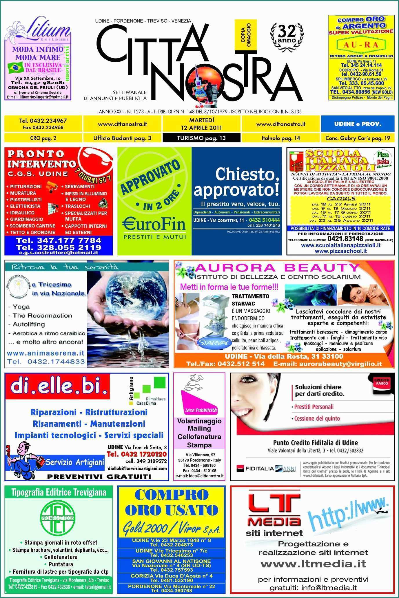 Divano Posti E Calaméo Citt  Nostra Udine Del 12 04 2011 N 1273