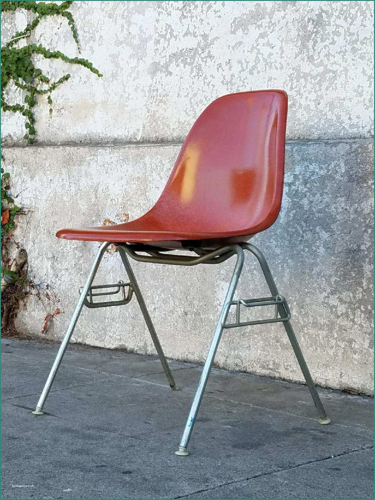 Eames Chair Dwg E Brick Red Vintage Herman Miller Eames Chair I P