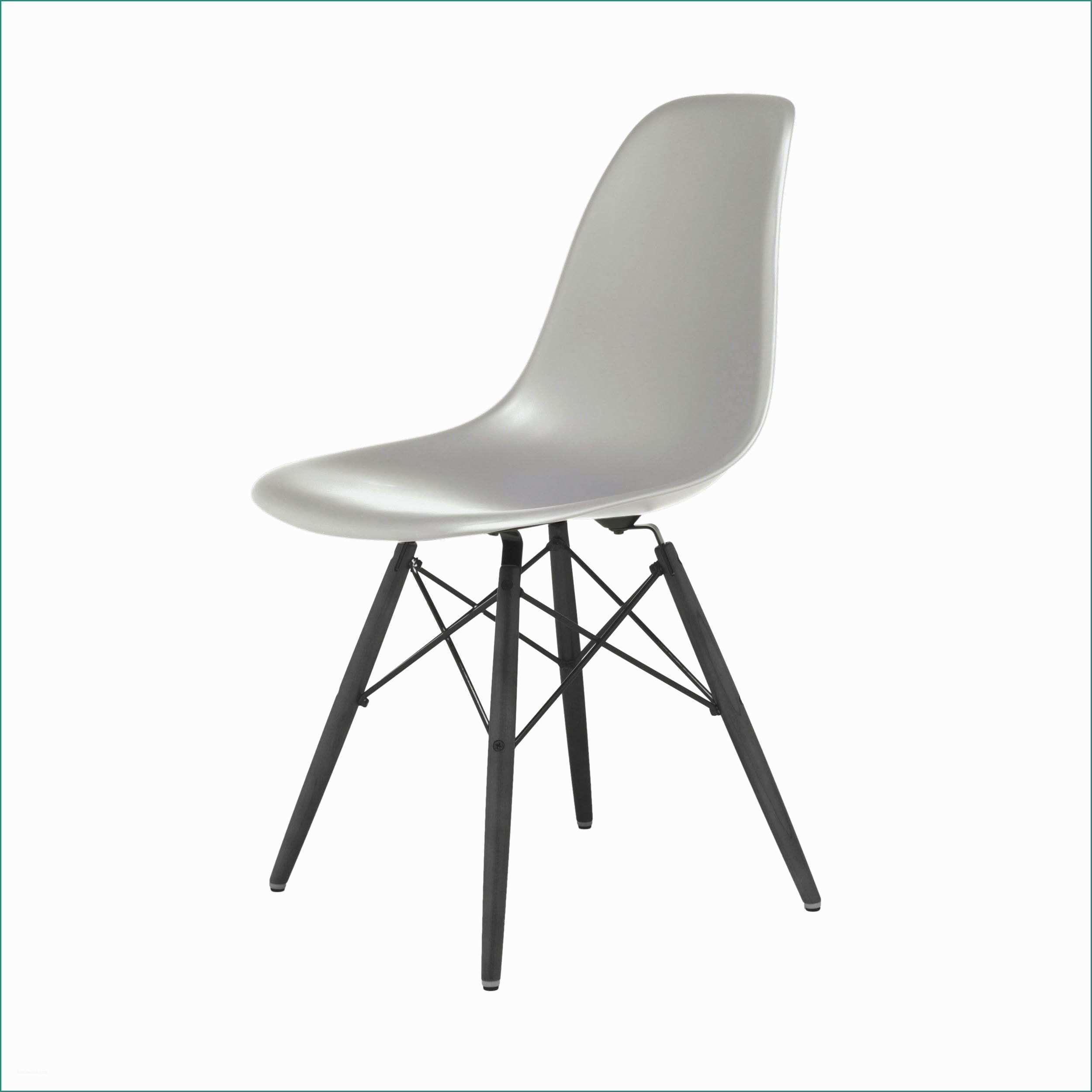 Eames Plastic Chair E Eames Plastic Side Chair Stuhl Dsw Mit Kunststoffgleitern Mauve Grau