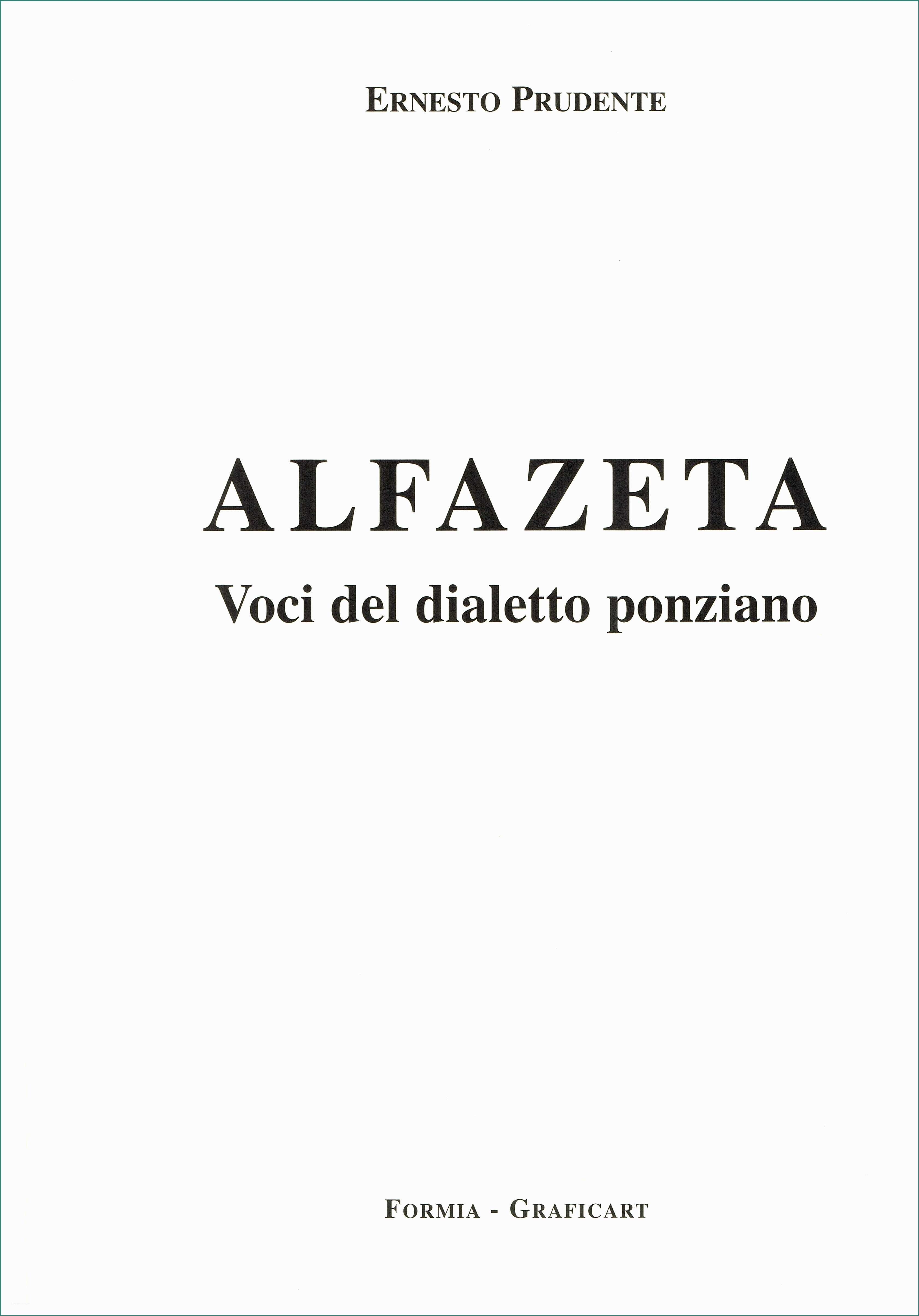 Fac Simile Preventivo Lavori E Alfazeta” Voci Del Dialetto Ponziano 2 Ponza Racconta