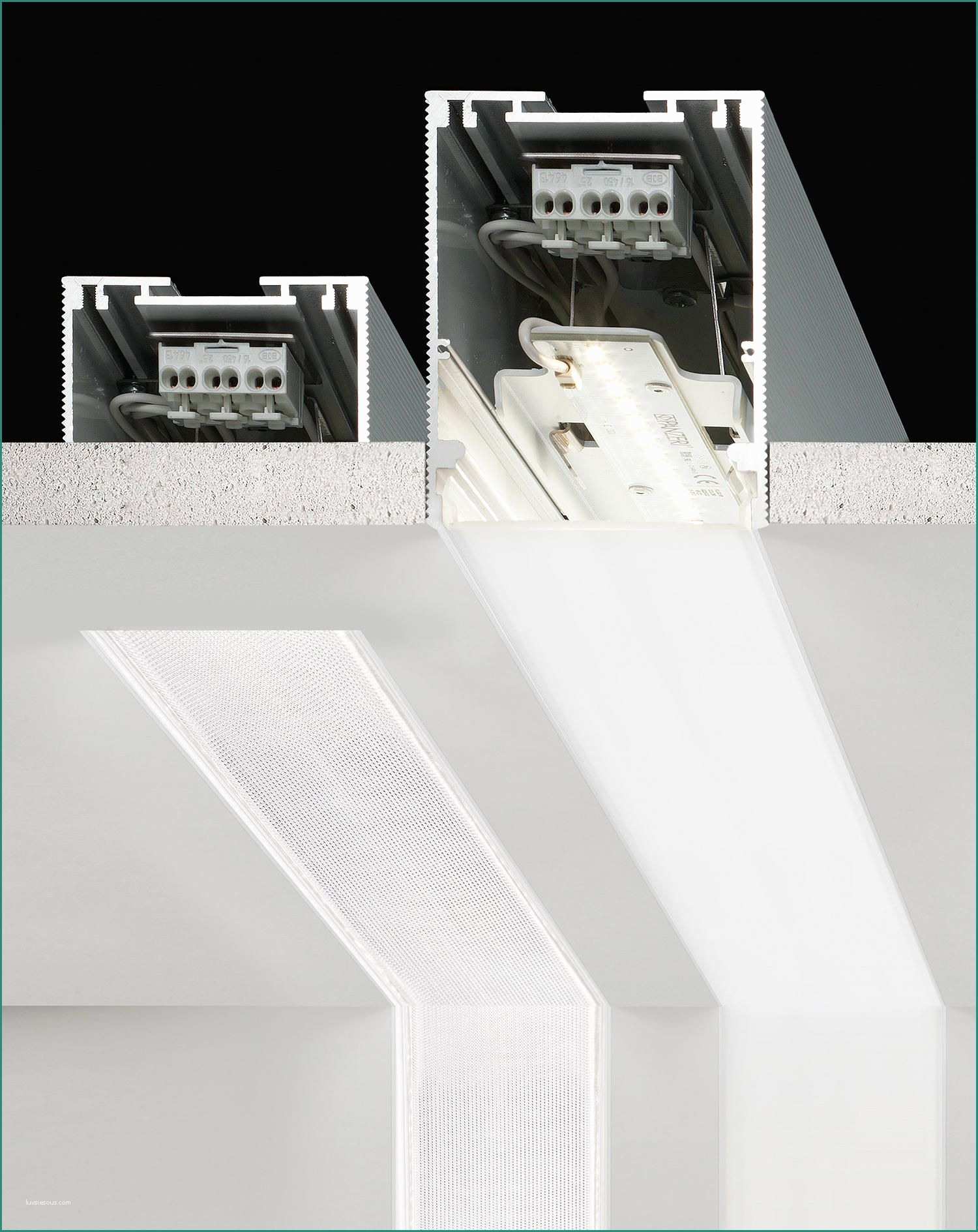 Faretti In Gesso Per Cartongesso E Lighting System In the Recessed or Suspension Wall Ceiling Version