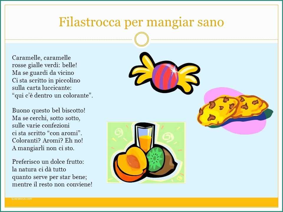 Filastrocche Sull Alimentazione E Pro to Educazione Alimentare Scuola Elementare 28