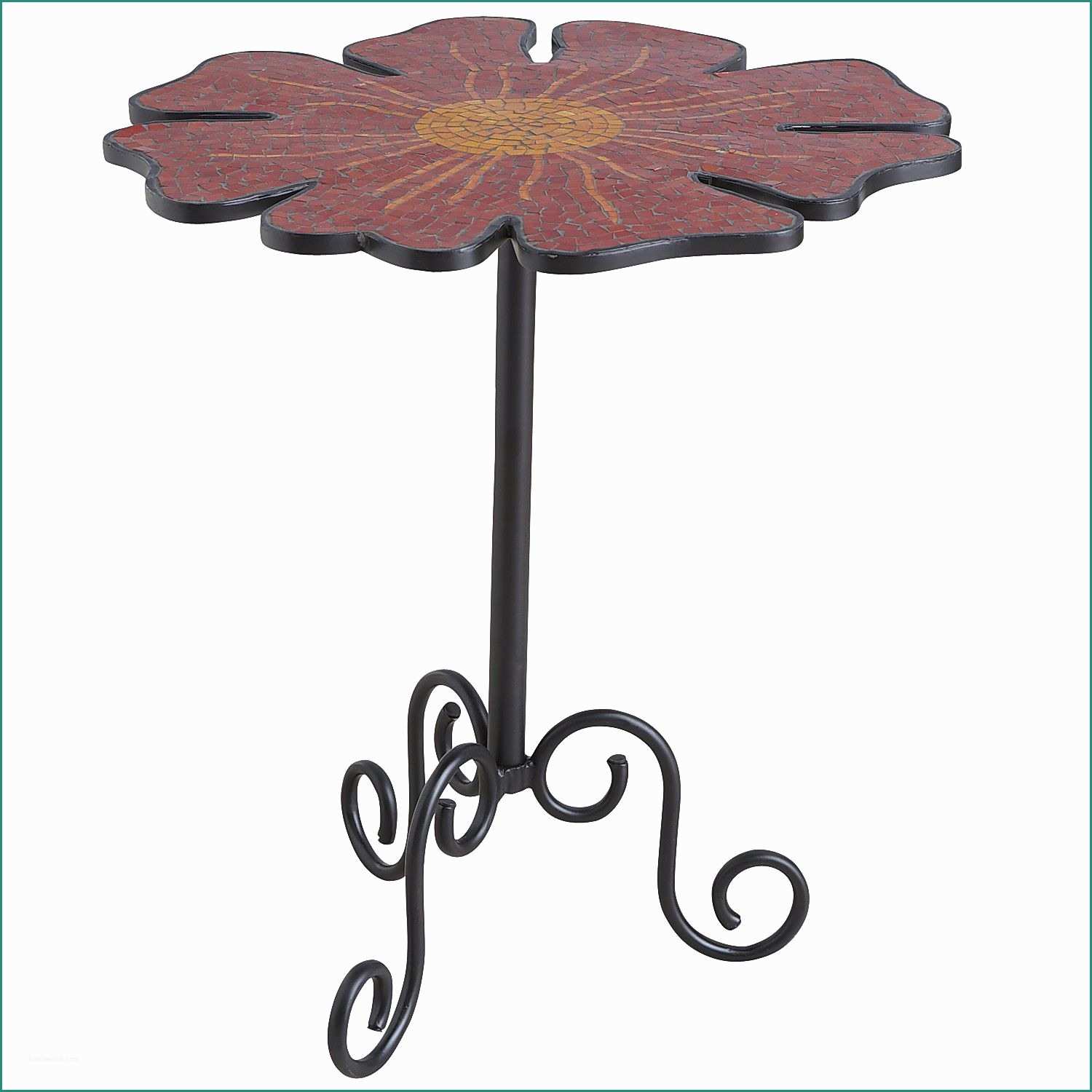Fioriera Con Pallet E Flower Red Mosaic Accent Table Products