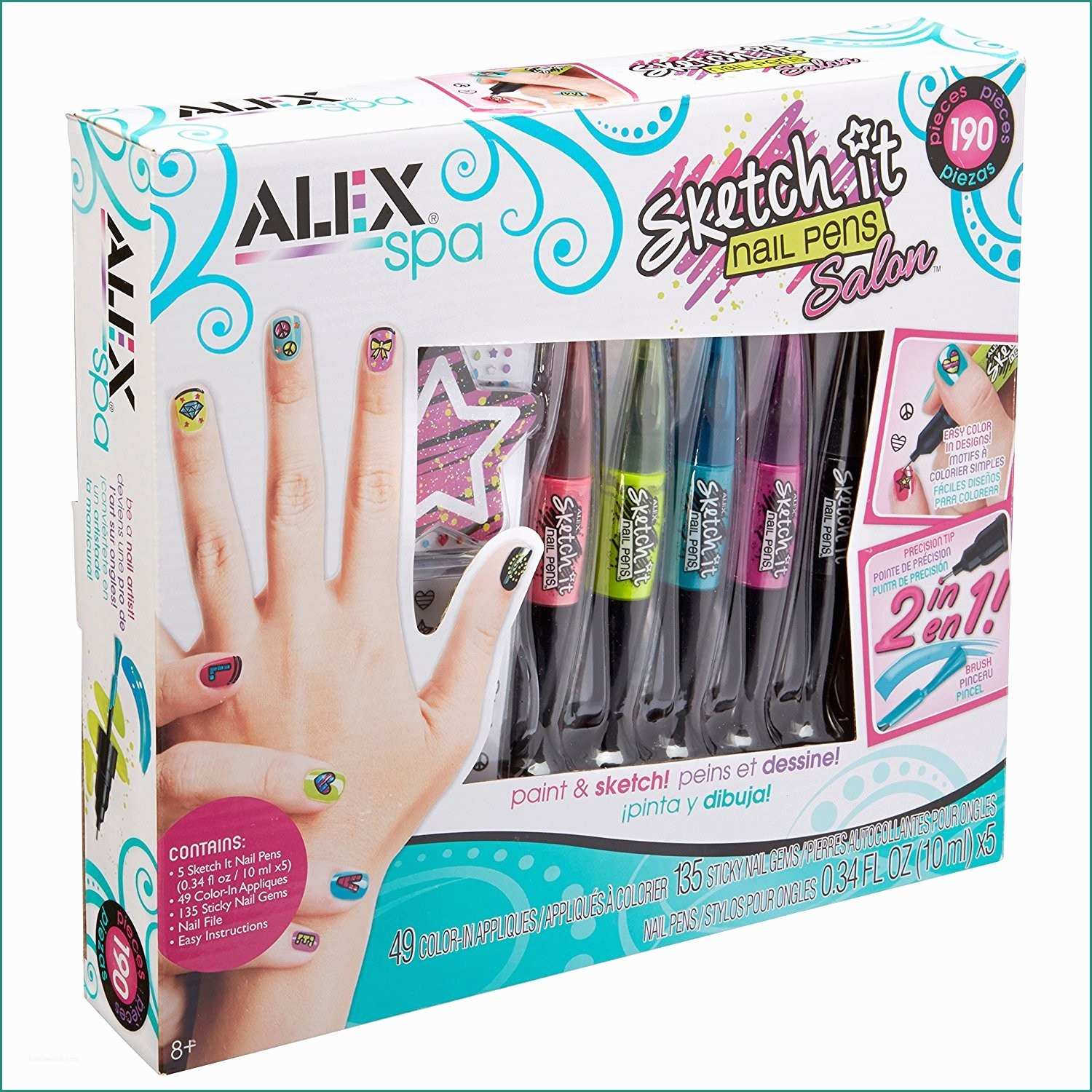 Giochi Degli Alex Amp Co E Coloring Nails Games New Amazon Alex Spa Sketch It Nail Pens Salon