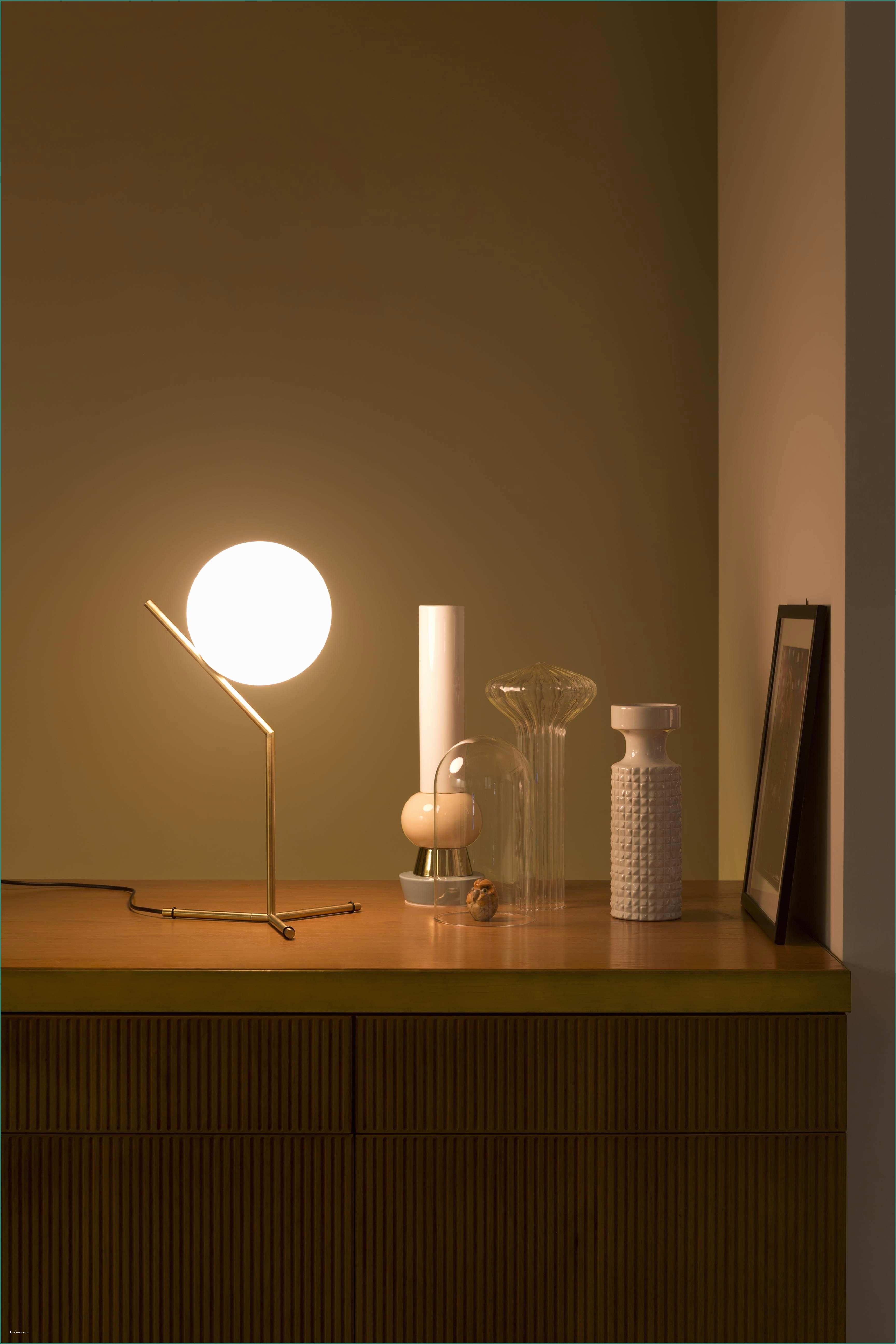 Glo Ball Flos E Ic Light T1 High Brass Designed by Michael Anastassiades for Flos