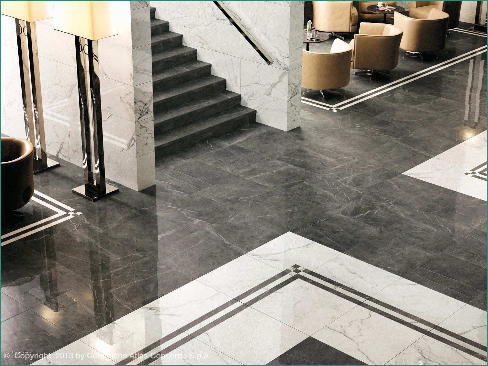 Greche Per Pavimenti Interni E Porcelain Stoneware Flooring with Marble Effect Marvel Floor Design