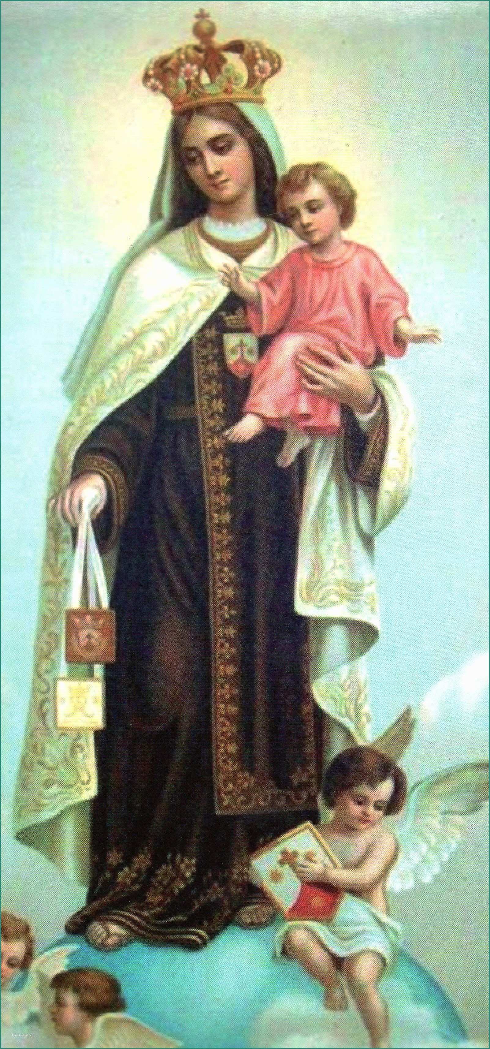 Immagini Sacra Famiglia E Santa Santa Santa Virgen Del Carmen Llenos Están Los Cielos Y La