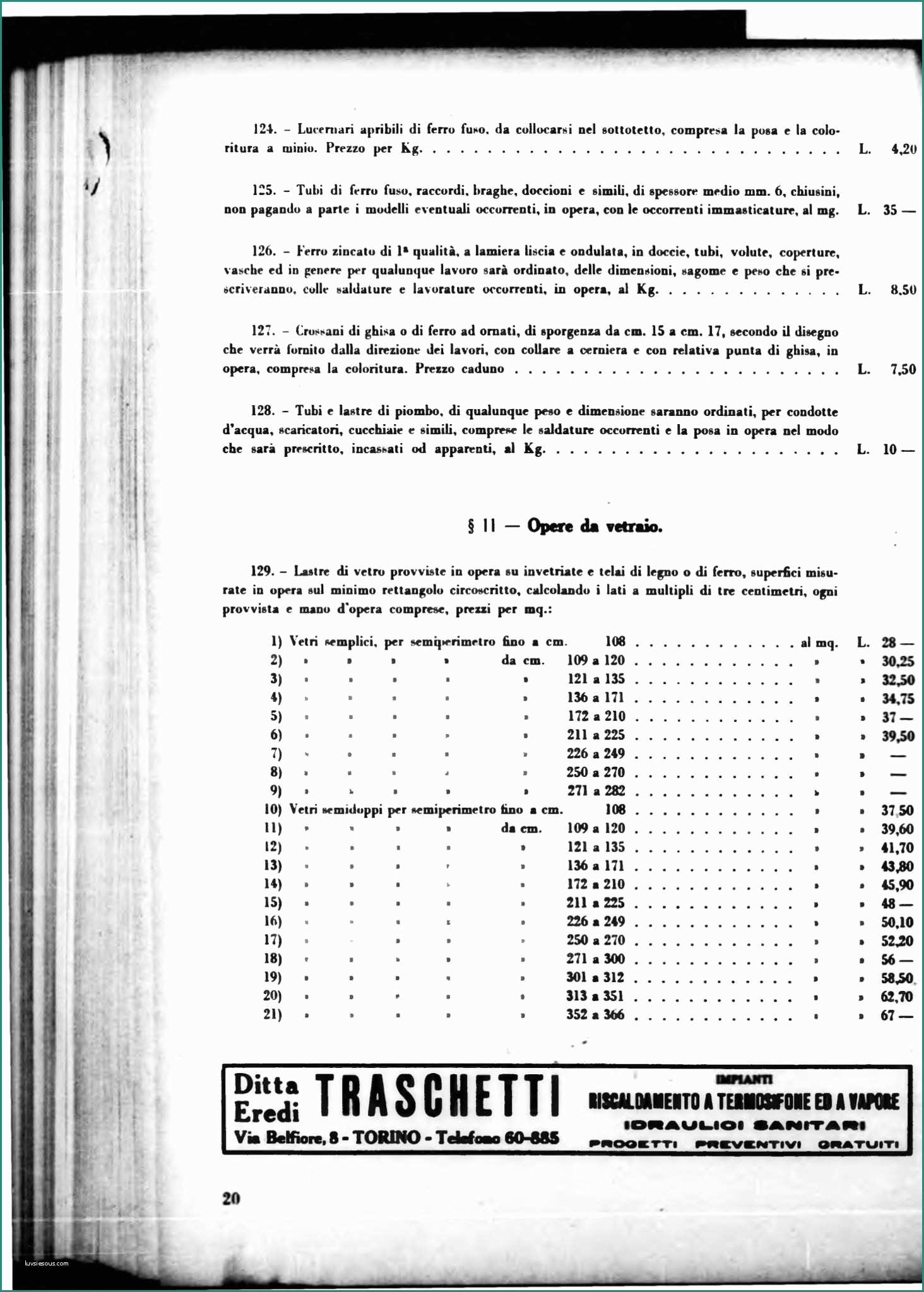 Lamiera Alluminio Mandorlato E torino Rivista Mensile Municipale 1941 Con Prezzo Lamiera Ferro Al