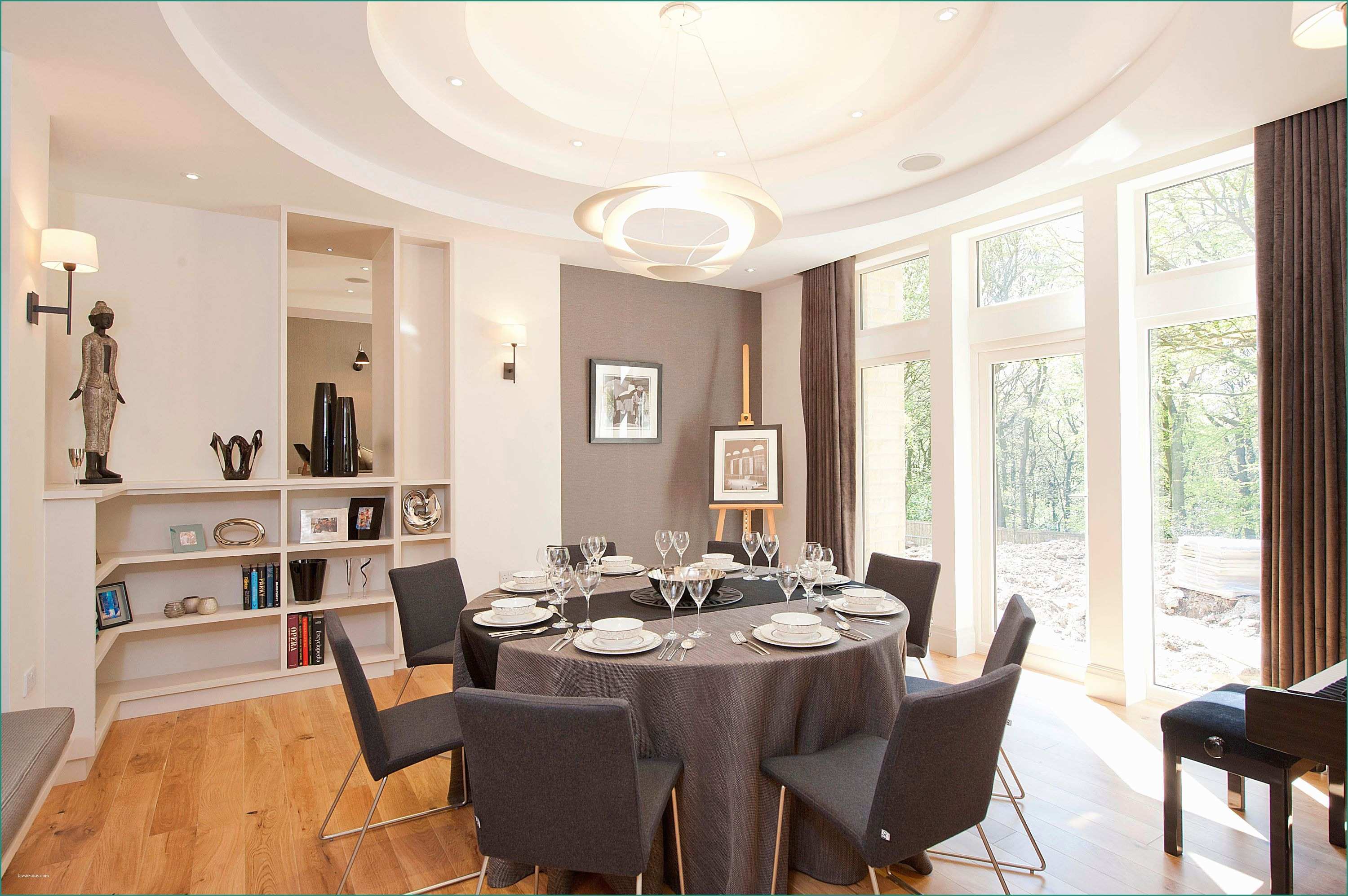 Lampada Arco Flos E Dining Room by E 17 Circular Profiled Ceiling Circular Dining
